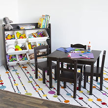 Load image into Gallery viewer, Humble Crew Toy Organizer with Shelf and 9 Storage Bins, Espresso/White
