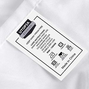 Utopia Bedding Bed Sheet Set - 4 Piece Full Bedding - Soft Brushed Microfiber Fabric - Shrinkage & Fade Resistant - Easy Care (Full, White)