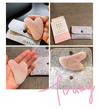 Load image into Gallery viewer, DEAYOKA Rose Quartz Gua Sha Tool - Asian Beauty Secret, for Facial Microcirculation/Removes Toxins/Prevents Wrinkles/Boost Radiance of Complexion - 100% Authentic &amp; Genuine Rose Quartz

