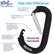 Load image into Gallery viewer, PBnJ baby Clip n Go - 2 Pack X-Large Stroller Organizer Hook Clip for Purse Shopping &amp; Diaper Bags
