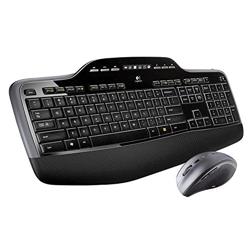Logitech MK710-RB Desktop Wireless Keyboard/Mouse Combo, Wireless Mouse USB, Black (Renewed)