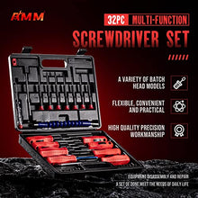 Load image into Gallery viewer, AMM 32-piece Magnetic screwdriver sets with storage case，Containsslotted, star, square, Philips screwdriver bits other practical tools，The best tool gift for a man
