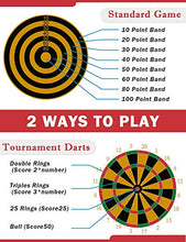 Load image into Gallery viewer, Ranslen Magnetic Dart Board for Kids and Adults, Double Sided Board Games Set, Indoor Outdoor Darts Game with 15pcs Magnetic Darts, Safety Dartboard Toy Games for Kids Gifts
