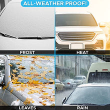 Load image into Gallery viewer, EcoNour Windshield Cover for Ice and Snow | Enhanced 600D Oxford Fabric Windshield Frost Cover for Any Weather | Water, Heat &amp; Sag-Proof Car Windshield Snow Cover | Standard (69 x 42 inches)
