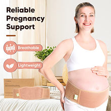 Load image into Gallery viewer, KeaBabies Maternity Belly Band for Pregnancy - Soft &amp; Breathable Pregnancy Belly Support Belt - Pelvic Support Bands - Tummy Band Sling for Pants - Pregnancy Back Brace (Classic Ivory, One Size)
