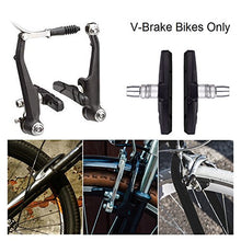 Load image into Gallery viewer, Bike Brake Pads Set, Alritz 3 Pairs Road Mountain Bicycle V-Brake Blocks Shoes with Hex Nut and Shims, No Noise No Skid, 70mm, for Front and Back Wheel

