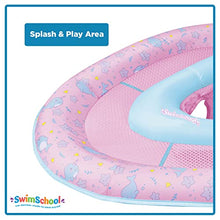 Load image into Gallery viewer, SwimSchool Lil’ Narwal Infant Baby Pool Float with Splash &amp; Play Center, Low Center Adjustable Seat, Buoyant Infant Baby Floatie, Age 6 - 24 Months, Blue
