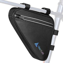 Load image into Gallery viewer, Hikenture Bike Storage Bag, Waterproof Triangle Bike Bag for MTB &amp; Road Bike, Top Tube Bike Frame Bag with 1.5L Capacity &amp; Mesh Pocket, Bicycle Accessories Pack Bike Pouch for Phone, Keys, Pump, Tools
