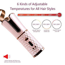 Load image into Gallery viewer, Wireless Automatic Curling Iron, Ceramic Charging Curling Iron with LED Temperature Display, Portable Travel Curling Iron, Long-Lasting Styling, Curly Hair Care Artifact.(Rosegold)
