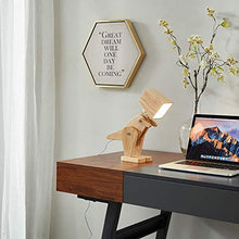 Load image into Gallery viewer, HROOME Kids Table Lamp - Wooden Dog and Dinosaur Desk Lamp
