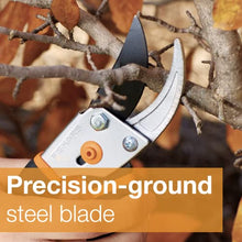 Load image into Gallery viewer, Fiskars Gardening Tools: Bypass Pruning Shears, Sharp Precision-ground Steel Blade, 5.5” Plant Clippers (91095935J)
