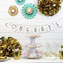 Load image into Gallery viewer, 2 Set White And Gold 3-Tier Round Cardboard Cupcake Stand for 24 Cupcakes Perfect for Oh Baby Bridal Shower Birthday Party Supplies (White)
