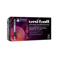 Load image into Gallery viewer, Uni-Ball 207 Impact Stick Rollerball Gel Pen, Red Ink, Bold Point, Dozen (SAN65802)
