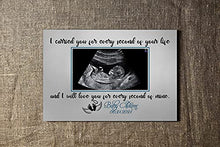 Load image into Gallery viewer, Miscarriage Memorial Canvas| Carried You Every Second| Custom Sonogram for Loss of Baby| In Loving Memory Baby Bump in Heaven| Memorial Unborn Gift| Miscarriage Sympathy Gift| N1915 (16x12 inch)
