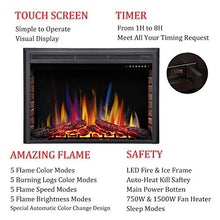 Load image into Gallery viewer, R.W.FLAME 39" Electric Fireplace Insert,Freestanding &amp; Recessed Electric Stove Heater,Touch Screen,Remote Control,750W-1500W with Timer &amp; Colorful Flame Option
