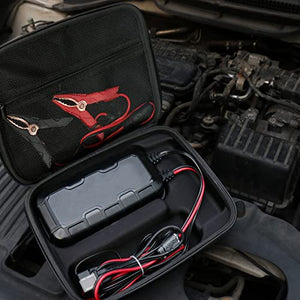 Portable Protective Case Compatible with NOCO Genius 10 Fully-Automatic Smart Charger, Hard Case with Zipper Mesh Pocket for NOCO 10-Amp Battery Chargers