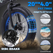 Load image into Gallery viewer, ECOTRIC Electric Bike 500W Foldaway Ebike 20" Fat Tire Folding Electric Bicycle 36V 12.5AH Lithium Battery Beach Snow Mountain E-Bike for Adults Commute Ebike for Female Male UL Certified
