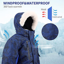 Load image into Gallery viewer, Yueta Boys Snowsuit One Piece Kids Ski Suit Coveralls Ski Jackets Jumpsuits Waterproof for 5 Years Toddler Snowboarding
