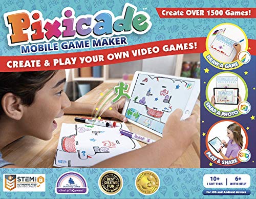 Pixicade PXEN2600 Mobile Maker-STEM Kit to Create & Play Your Own Video Games, Educational Toy for Girls and Boys Ages 6+