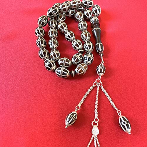 33 Beads Handmade Silver Egyption Tasbih | Muslim prayer beads Kuka tasbeeh islamic prayer beads, Misbaha | AlAliGems