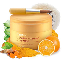 Load image into Gallery viewer, ZealSea Hyaluronic Acid Serum for Face Facial Serum Anti Aging, 2% Pure Hyloranic Acid + Turmeric Clay Face Mask with Vitamin C 4.23 oz
