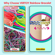 Load image into Gallery viewer, VERTOY Friendship Bracelet Making Kit for Girls - Cool Arts and Crafts Toys for 6 7 8 9 10 11 12 Years Old, Bracelet String and Rewarding Activity, Best Birthday Gifts for Teen Girls
