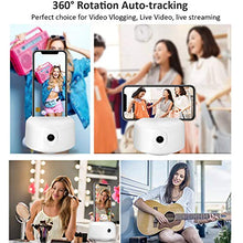 Load image into Gallery viewer, Auto Tracking Smart Shooting Holder【NO APP Required】 360°Rotation Auto Face Selfie Stick, Suitable for Phone, Tablet - Cell Phone Camera Mount for Tripod Stand - Idea for Live Streaming, Live Video
