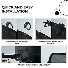 Load image into Gallery viewer, HumanCentric VESA Mount Adapter Bracket, VESA Adapter Compatible with Acer Monitor R240HY bidx, R221Q, R271, SB220Q, R241Y, RT240Y, RT270, SA220Q, SA230 bi, SA240Y, SA270 Bbix, SB230, SB240Y and More
