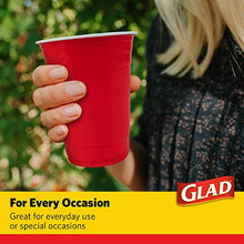 Load image into Gallery viewer, Glad Everyday Disposable Plastic Cups for Everyday Use | Red Plastic Cups Strong and Sturdy Red Plastic Party Cups for All Occasions, 16 Oz Cups (100 Count)
