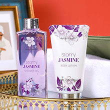 Load image into Gallery viewer, Bath Gift Set for Women - Luxurious 8 Pcs Bath Set with Jasmine Scented, Includes Bubble Bath, Shower Gel, Milk Lotion &amp; Butter and More, Perfect Women Gifts
