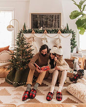 Load image into Gallery viewer, Dearfoams Men's Papa Bear Slipper, faux faux fur Plaid, Medium
