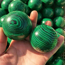Load image into Gallery viewer, 1pc, Natural Gemstone Sphere Malachite Quartz Stone Crystal Balls Sphere for Healing
