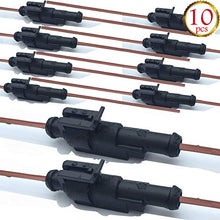 Load image into Gallery viewer, YETOR Way Car Waterproof Electrical Connector,1 pin Plug Auto Electrical Wire Connectors with Wire 16 AWG Marine for Car, Truck, Boat, and Other Wire Connections.(10 Pack)
