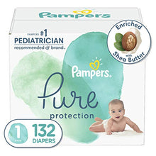 Load image into Gallery viewer, Pampers Pure Protection Newborn Diapers Size 1 132 Count
