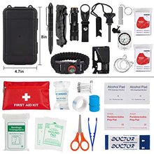 Load image into Gallery viewer, Napasa Emergency Survival Kit 54 in 1 Outdoor Survival Gear Tool and First Aid Kit, Survival Bracelet, Emergency Blanket, Compass, Multi-Purpose EDC Outdoor Gear for Camping Hiking Climbing
