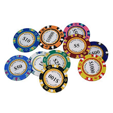 Load image into Gallery viewer, Clay Poker Chips 14 Gram Monte Carlo-Pack of 50 Chips ($1 White)
