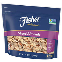 Load image into Gallery viewer, FISHER Chef's Naturals Sliced Almonds, 16 oz, Naturally Gluten Free, No Preservatives, Non-GMO
