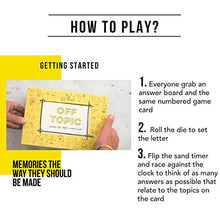 Load image into Gallery viewer, Off Topic Adult Party Game - Fun Board and Card Game for Group Game Night
