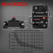 Load image into Gallery viewer, DaierTek 100 Amp Circuit Breaker 12V - 48V, DC 12 Volt Circuit Breaker 100A Inline with Manual Reset Waterproof for Marine Boat Trolling Automotive Car RV ATV Audio-2Pack
