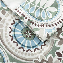 Load image into Gallery viewer, Ellis Curtain Paisley Prism Jacobean Floral Print Lined Duchess Filler Valance, 50 by 15-Inch, Latte
