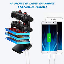 Load image into Gallery viewer, VIT 44 Inch Ergonomic Gaming Desk, T-Shaped Office PC Computer Desk with Full Desk Mouse Pad, Gamer Tables Pro with USB Gaming Handle Rack, Stand Cup Holder&amp;Headphone Hook (44 inch, Black)
