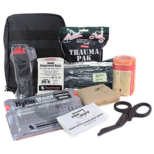 MediTac Premium IFAK Kit - Feat. Trauma Pak, CAT Tourniquet, HyFin Vent Chest Seal, Israeli Bandage - Black