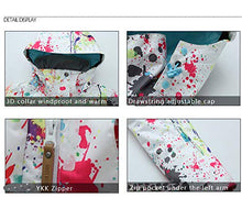 Load image into Gallery viewer, Women&#39;s Waterproof Ski Jacket Windprooof Winter Hooded Coat Bibs
