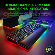 Load image into Gallery viewer, Razer Huntsman Elite Gaming Keyboard: Fastest Keyboard Switches Ever - Clicky Optical Switches - Chroma RGB Lighting - Magnetic Plush Wrist Rest - Dedicated Media Keys &amp; Dial - Classic Black
