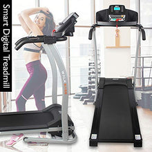 Load image into Gallery viewer, Hurtle Electric Folding Treadmill Exercise Machine - Smart Compact Digital Fitness Treadmill Workout Trainer w/Bluetooth App Sync, Manual Incline Adjustment, for Walking, Running, Gym HURTRD18
