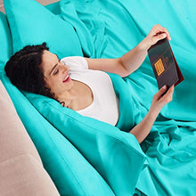Load image into Gallery viewer, 6 Piece Queen Sheets - Bed Sheets Queen Size – Bed Sheet Set Queen Size - 6 PC Sheets - Deep Pocket Queen Sheets Microfiber Queen Bedding Sets Hypoallergenic Sheets - Queen - Teal Blue
