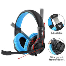 Load image into Gallery viewer, BlueFire 3.5mm PS4 Gaming Headset Bass Stereo Over-Ear Gaming Headphone with Microphone and Volume Control Compatible with PS4, New Xbox One, Xbox One S, Xbox One X, Nintendo Switch, PC（Blue）
