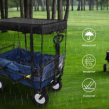 Load image into Gallery viewer, VOONKE Wagon Rain Cover, Push-Pull Wagon Rain Cover Canopy,Folding Wagon Canopy Attachment, Suitable for Outdoor Camping Picnic Waterproof Transparent Wagon Cover（Suitable for Half-Folded Wagon）
