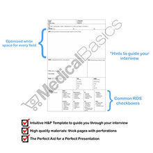 Load image into Gallery viewer, H&amp;P Notebook - Medical History and Physical Notebook, 100 Medical templates with Perforations
