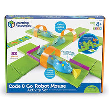 Load image into Gallery viewer, Learning Resources Code &amp; Go Robot Mouse Activity Set, Screen-Free Early Coding Toy For Kids, Interactive STEM Coding Pet, Programs up to 40 Steps, 83 Pieces, Ages 4+
